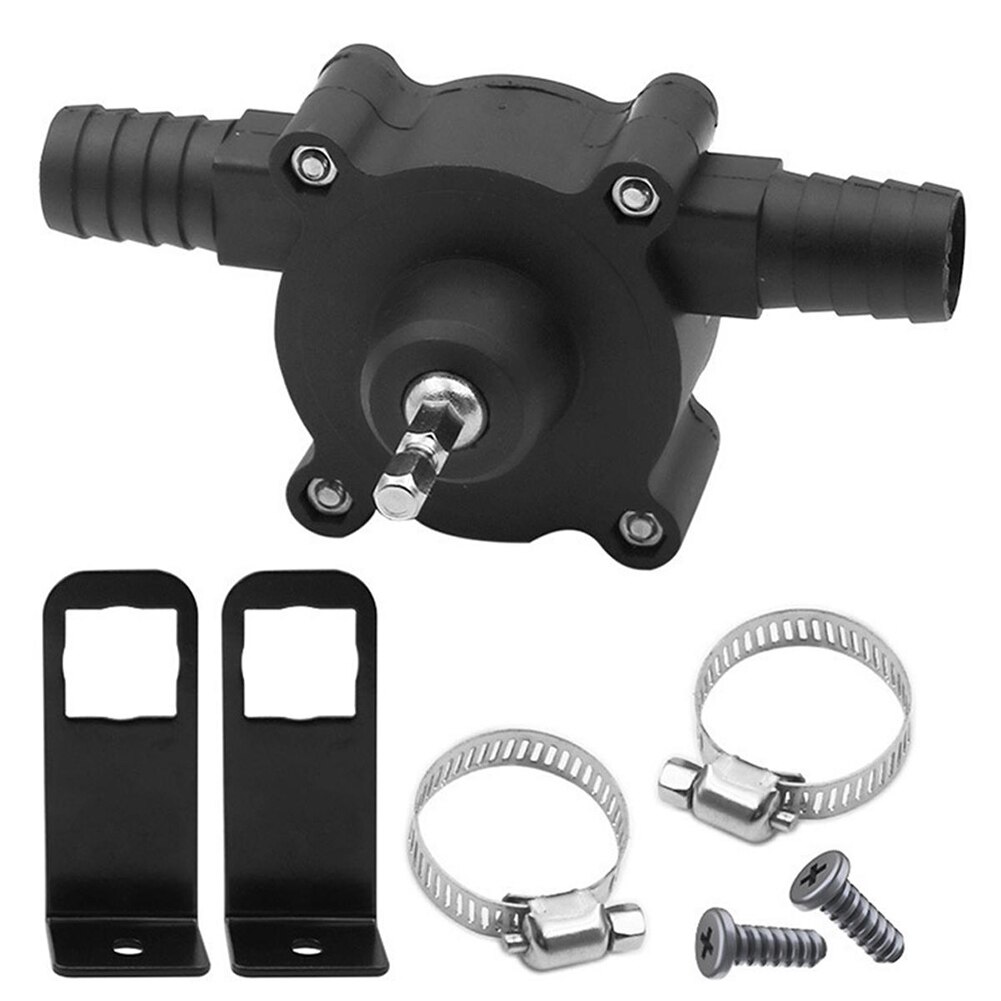 Portable Electric Drill Pump Sinks Aquariums Pool Self Priming Transfer Pumps Oil Fluid Water Pump Hose Clamps Connectors Set