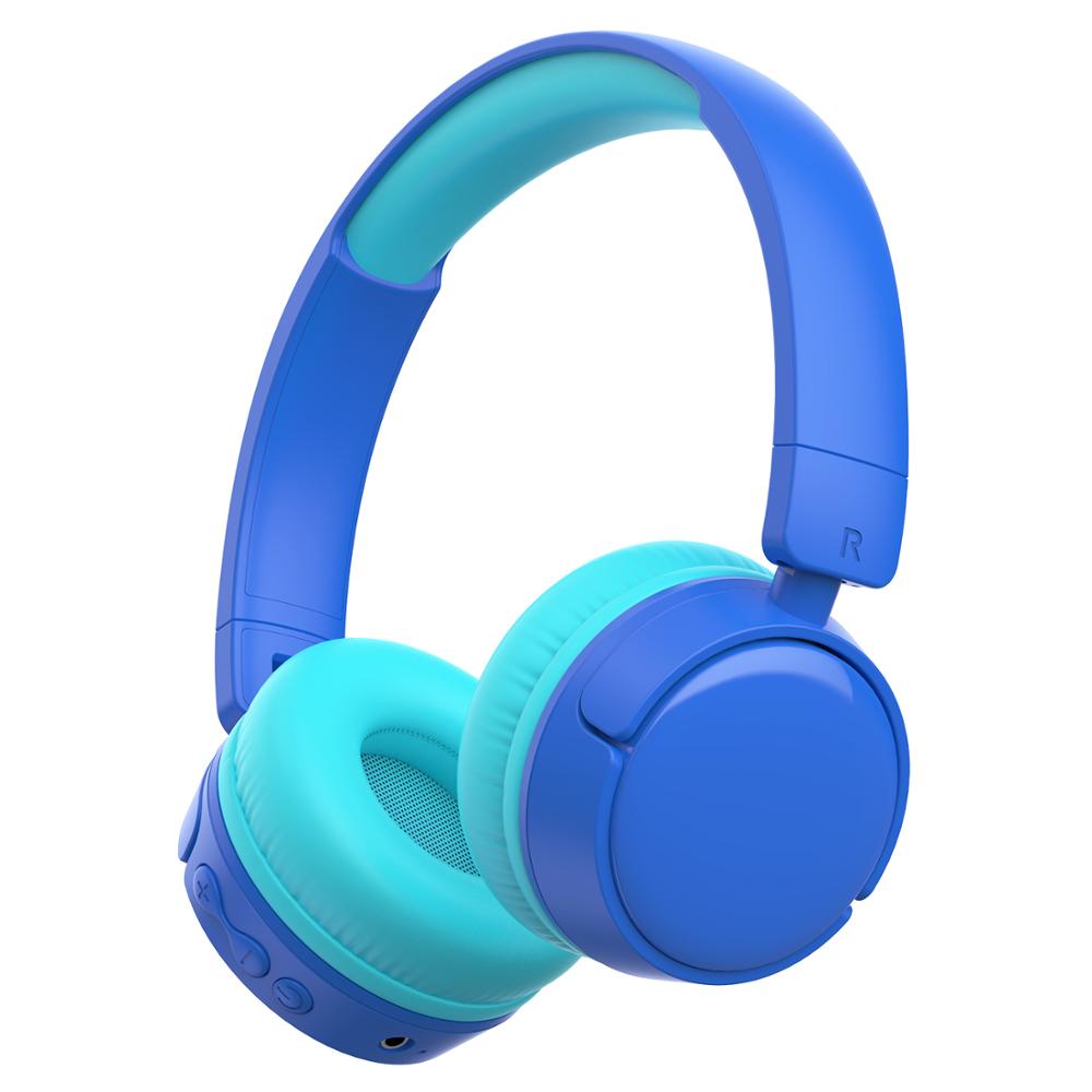 Gorsun Draadloze Kids Hoofdtelefoon Met 85dB Volume Regulator, opvouwbaar Bluetooth Stereo Over-Ear Kids Headsets Voor Jongens En Meisjes: blue