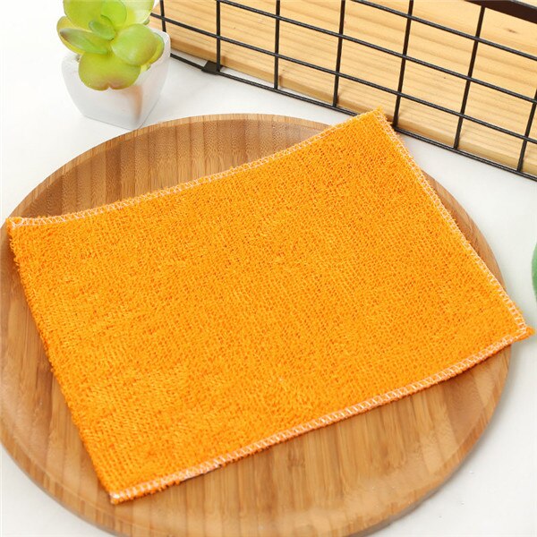 3 szt. bambus szmata mycia szmaty robić kuchni sprzątanie szorowania Podkładka danie tkanina bambusa myjka ręcznik bambusa serwetki 18*23 cm: żółty