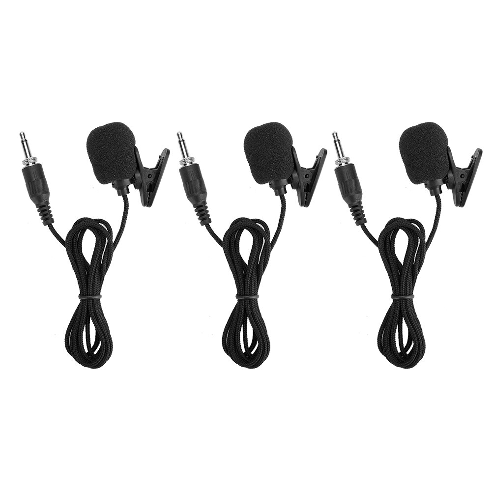 3Pcs 04A Mini 3.5Mm Schroef Plug Microfoon Wired Revers Kraag Clip Amplifie Compacte Body Met Back Clip Hoge fidelity