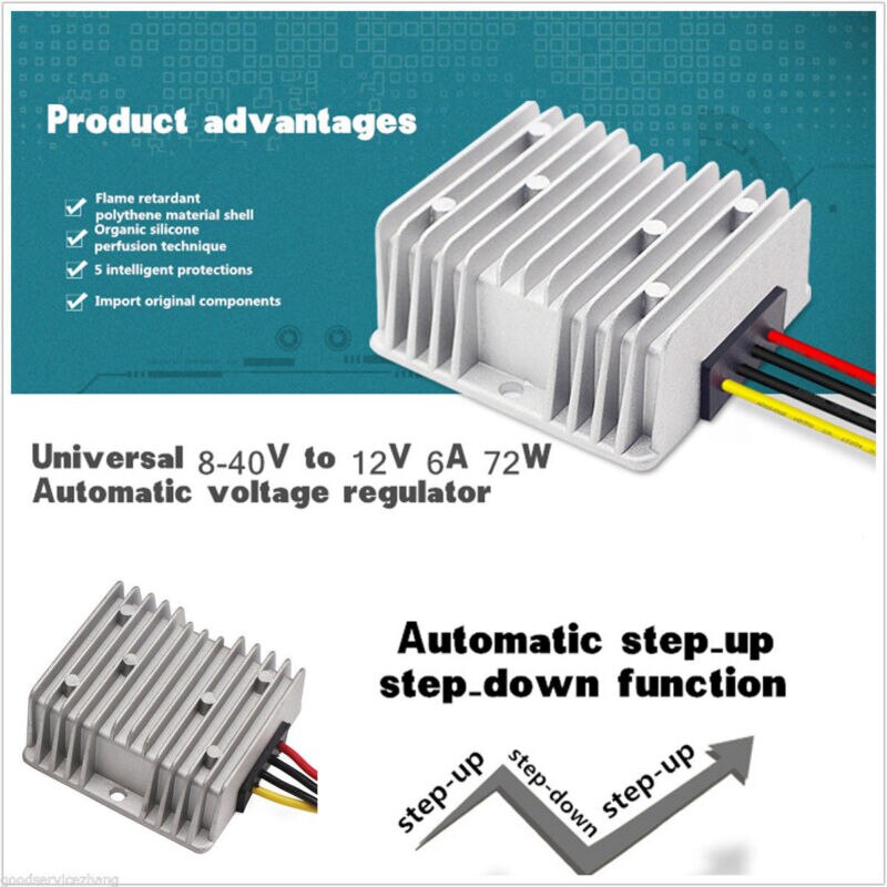 PNI SVM1000VA spanningsstabilisator met servomotor, 800W, 3,6A, 230V uitgang