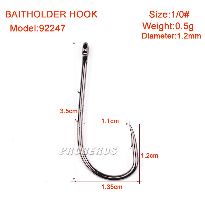 100pcs/lot Fishing Hooks 6-1# 1/0-6/0# Fish Hook Bait Holder Black Color Jig Big Barbed Hook Treble Hooks Fishing Tackle Pesca: 92247 1 0