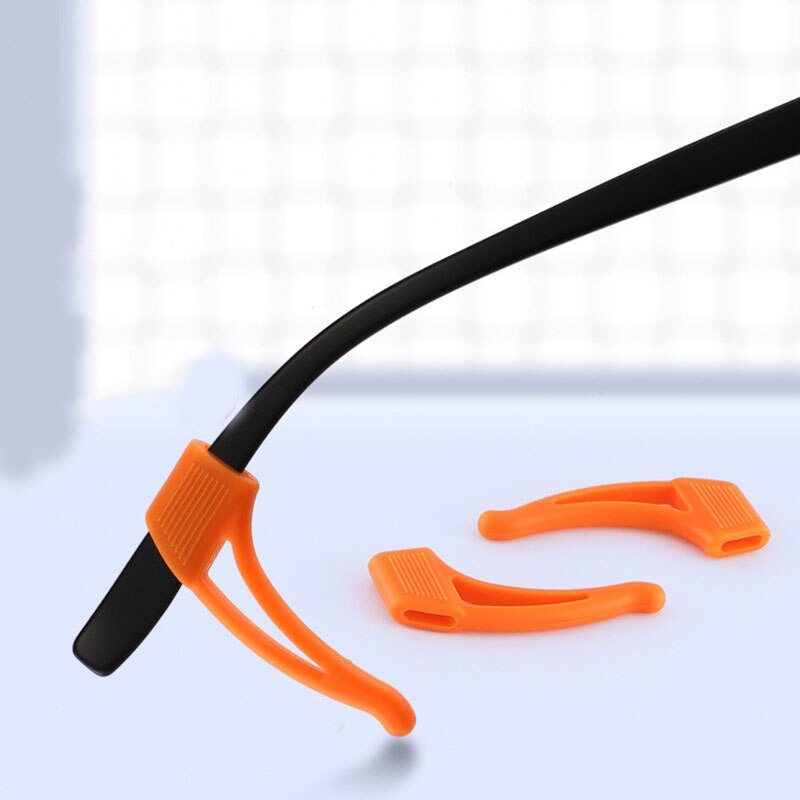 1 Paar Effen Kleur Siliconen Anti-Slip Brillen Houder Voor Kinderen Zonnebril Of Leesbril Oor Grip Haken 12 kleuren