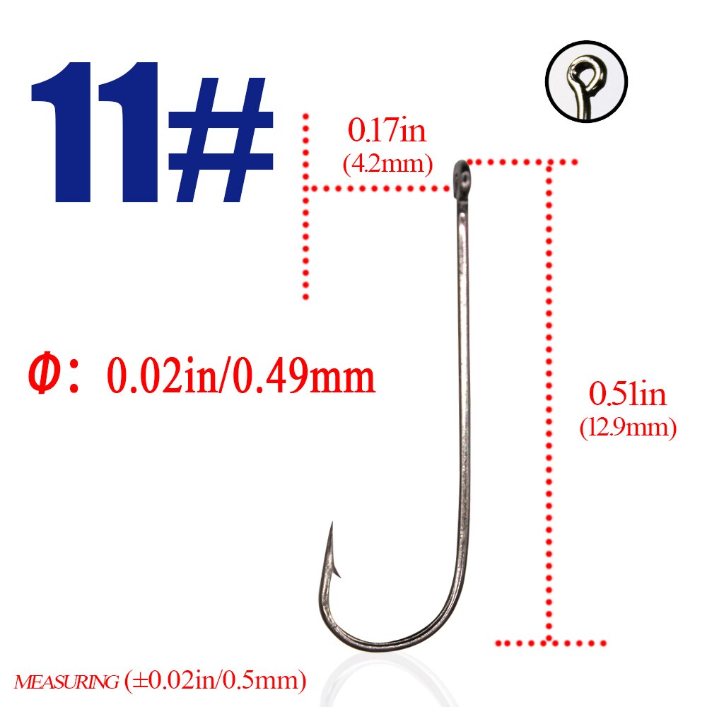 10pcs / 30pcs fishing hooks Long Fish Round Bent Joint Hook gamakatsu: size11 / 30pcs