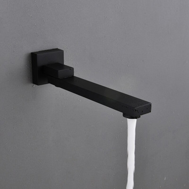 YAWEDA Zwart en Antiek Warm Water Swivel In De Muur Keuken Zwart Brons