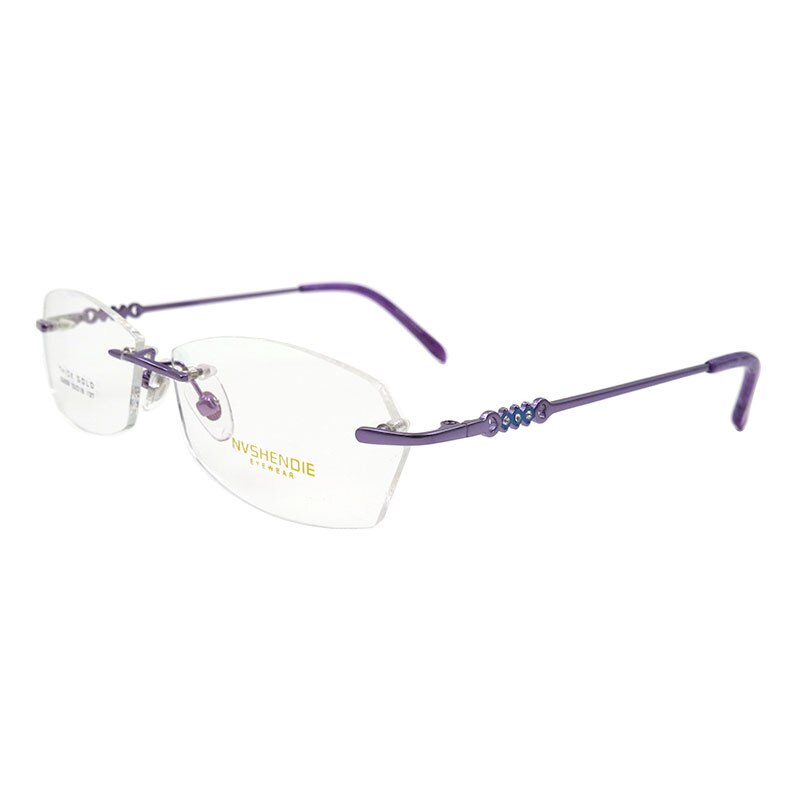 Gmei optical  s2609 innfatningsfri brilleinnfatning for kvinner uten innfatning: Lilla
