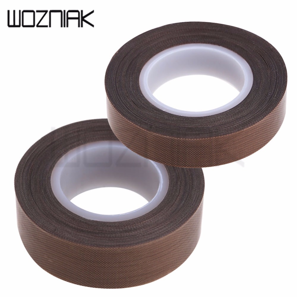 PTFE Coated Fiberglass Fabric With Silicone Adhesive Tape 10M Smooth Anti-stick Adhesive Tape High Temperature Resistance