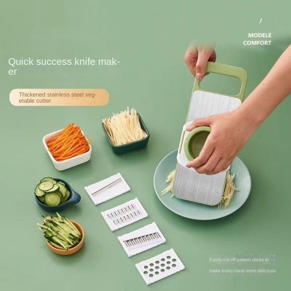 Rallador de cocina multifuncional para el hogar, tablero triturado de zanahoria, cortador de verduras, triturador de patatas, artefacto rallador