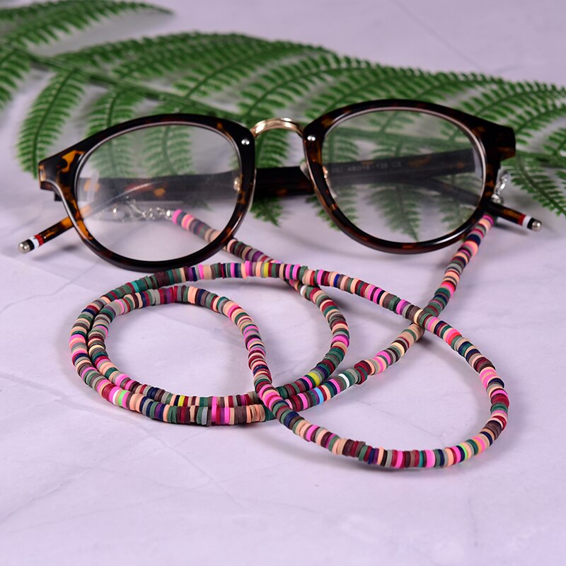 Porte-lunettes de soleil à lanière, porte-masque coloré à la pour femmes, lunettes de lecture, chaîne suspendue au cou: 4