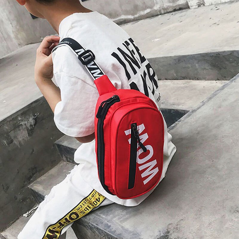 Waterproof Child Waist Bag Boy Chest Bag Trend Belt Bags High Capacity Kidney Funny Bags Unisex Banana Bags Teens Crossbody Pack