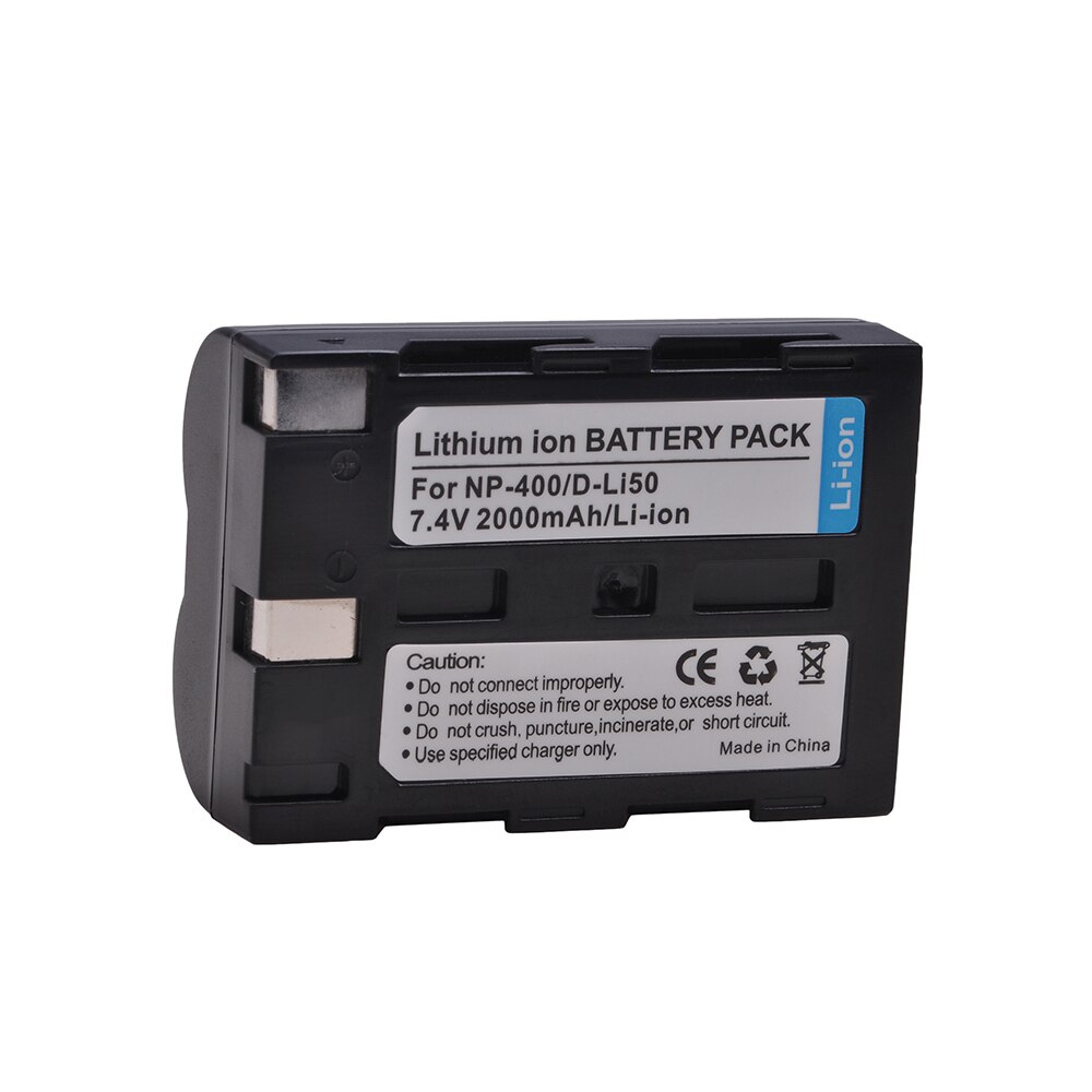 D-Li50 NP-400 NP400 DLi50 Battery for Pentax K10D K20D, Konica Minolta DiMAGE A1, A2, Dynax 5D, 7D, Maxxum 5D, 7D, Sigma SD15: 1x Battery