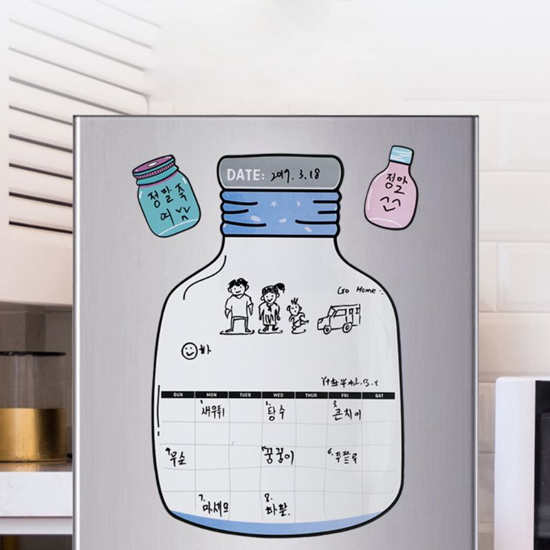 Soft Magnetic Whiteboard Magnet Erase Board Drawing Refrigerator Menu with Pens