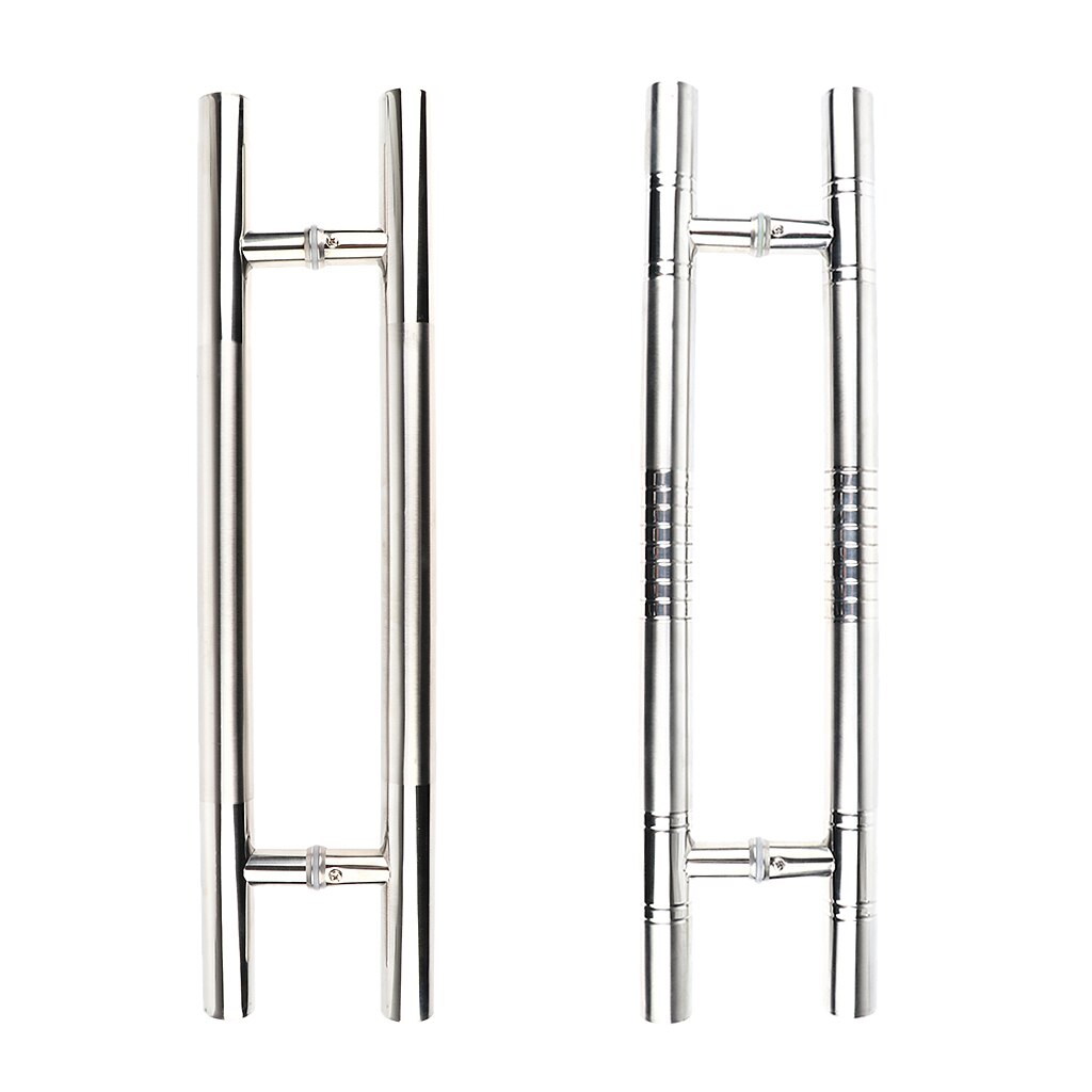 H-Shaped Stainless Back to Back Pull Push Door Handles Furniture Handrails