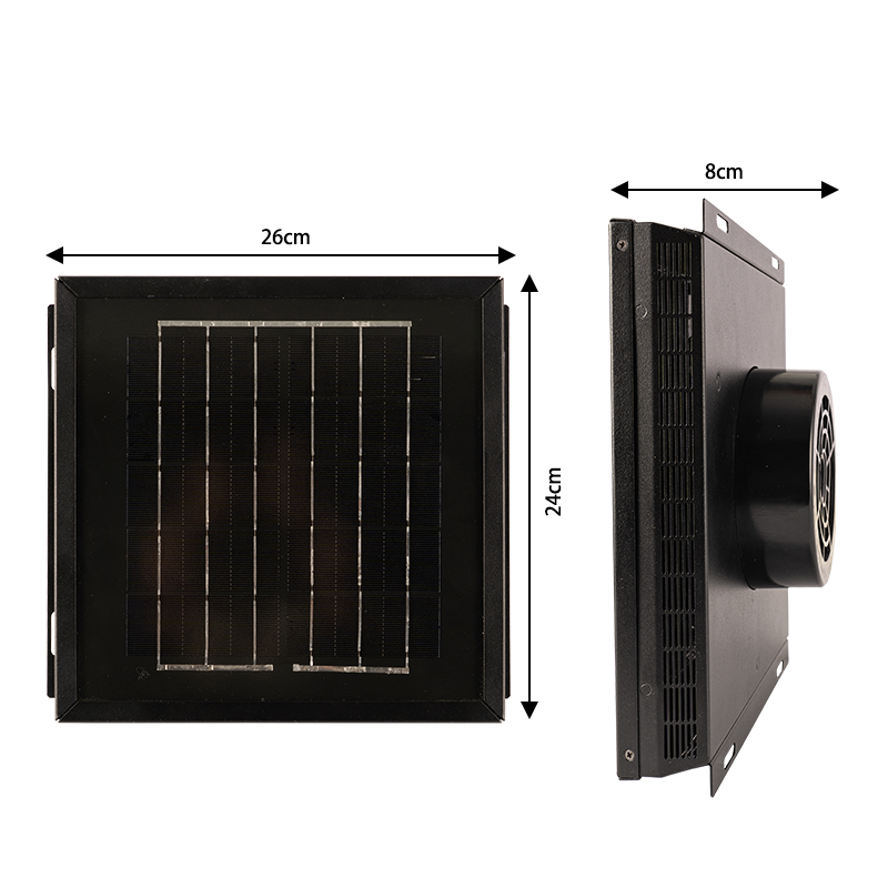 Ventilador de techo de ventilación de energía Solar, Extractor de aire para caravanas, coche, barco, RV, casa verde: Default Title
