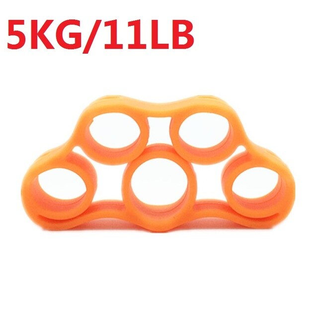 Pince à main en Silicone pour les doigts, entraîneur de force, bande de résistance pour les poignets, outil de Fitness: Orange