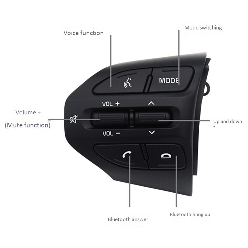 Steering Wheel Button for KIA K2 RIO RIO X LINE Buttons Bluetooth Phone Cruise Control Volume