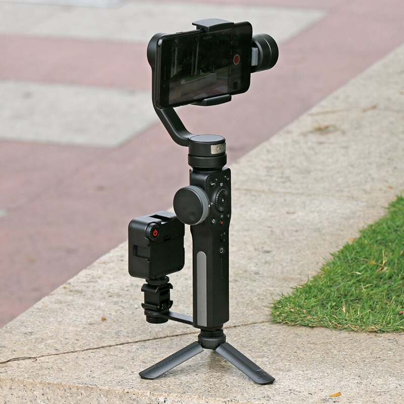 Ulanzi PT-3 Metal Extension Bar 3 Cold Shoe Mounts for Zhiyun Smooth 4/DJI OSMO/Vimble 2 Gimbal LED Light BY-MM1 Microphone