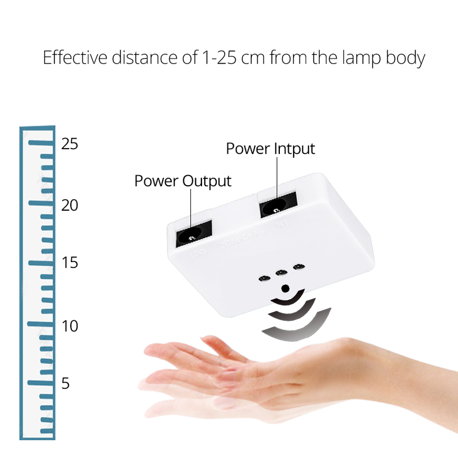 Proximity Sensor LED Dimmer DC 12 V 24 V Hand Sweep Sensor Licht Schakelaar 25 cm Sensing Afstand voor LED Strips Kast Licht