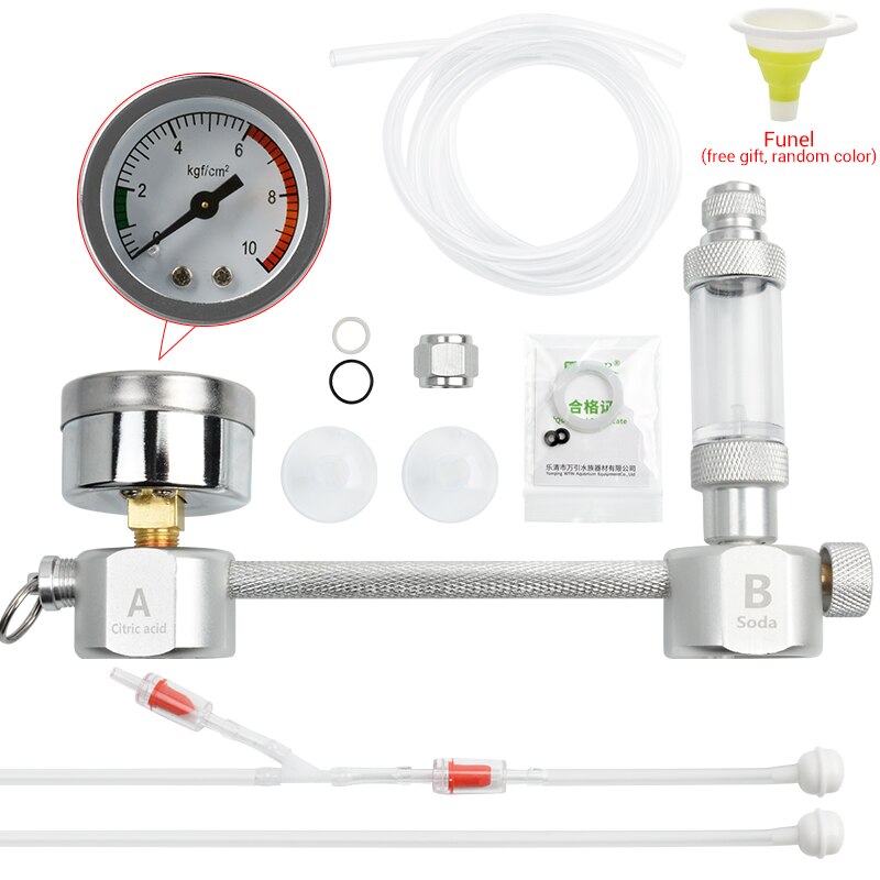 NICREW DIY CO2 Reaktor Generator System Bausatz Für Aquarium Panzer Co2 Regler Diffusor Magnet Für Gepflanzt Aquarium Zubehör: mit Blase Zähler