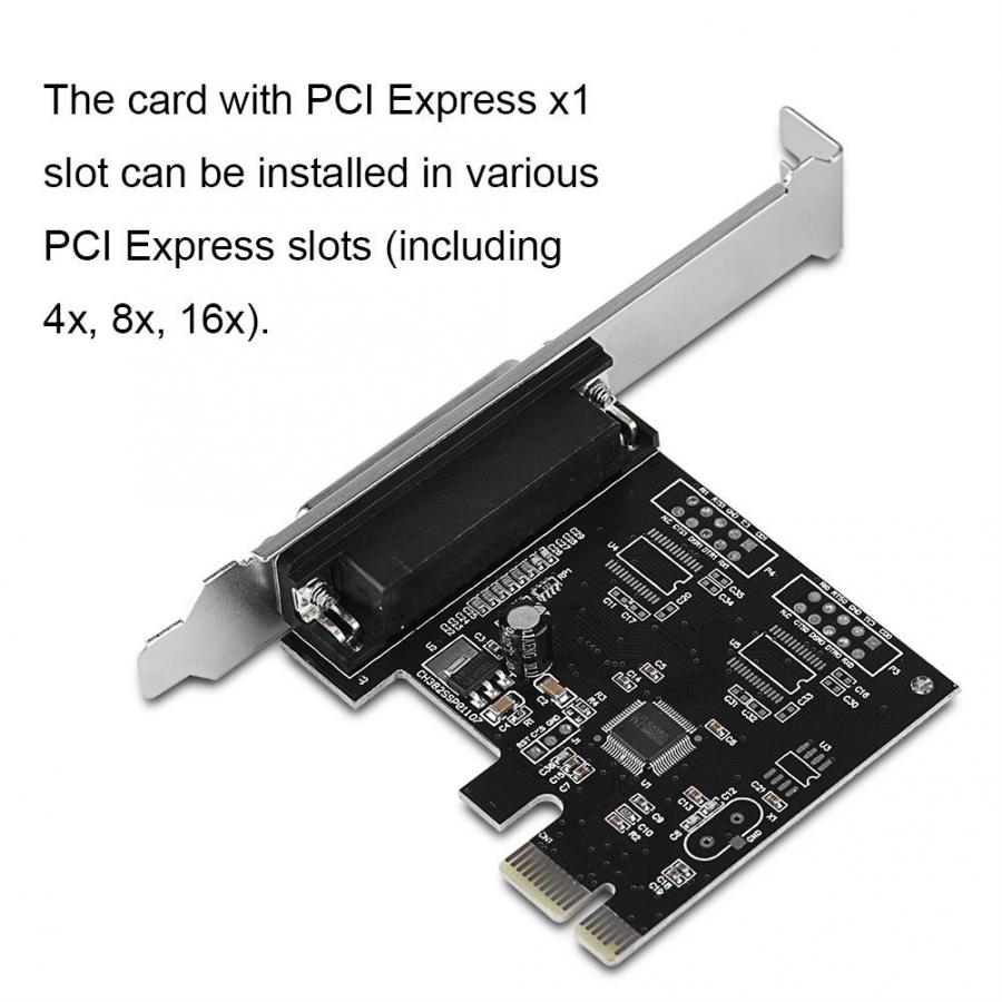Pcie Naar Parallelle Poort Kaart Print Poort Lpt Pci-E Lpt Printer Card Adapter DB25