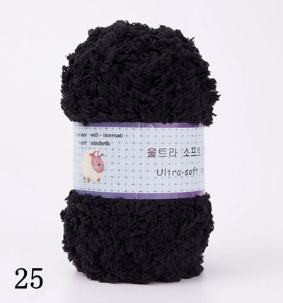 Mjukt slätt garn babystickning ullgarn tjockt garn fiber sammetsgarn handstickat ull virkgarn för gör-det-själv-tröja: 25