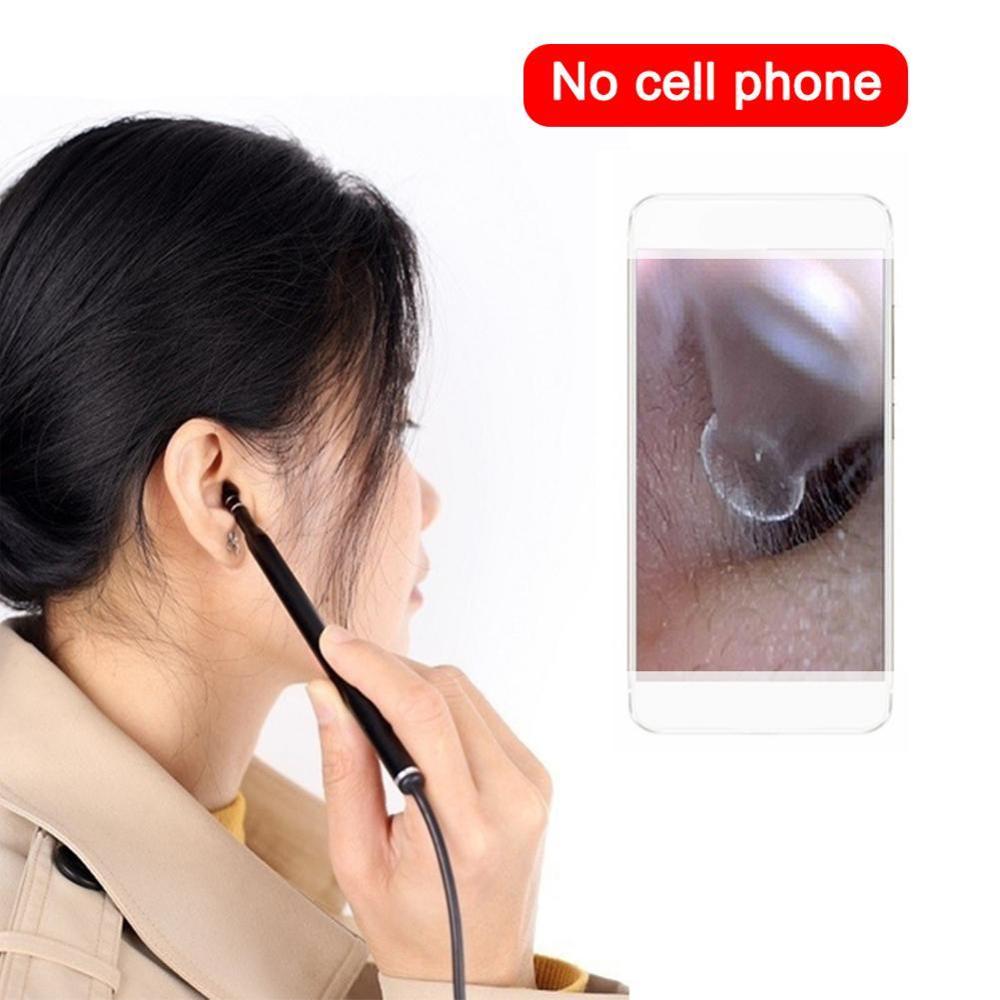 Otoscopio 3 en 1 con USB, endoscopio para oreja, cámara de vídeo, cera de los oídos, cuchara limpia, soporte para Android, PC, tipo C, conexión Micro USB