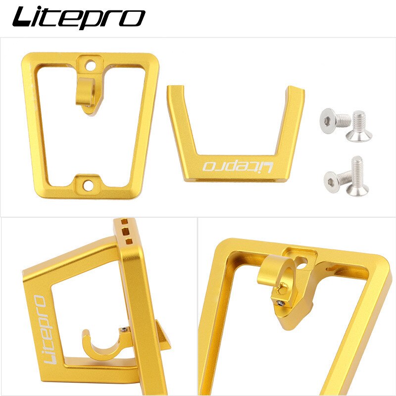 Aluminum alloy front carrier rack package mounting bracket for brompton bike lightweight carrier anodized