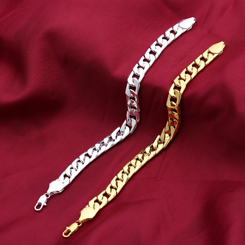 36L Stainless Steel Cuban Chain Men's Bracelet Metal Accessories Two Colors