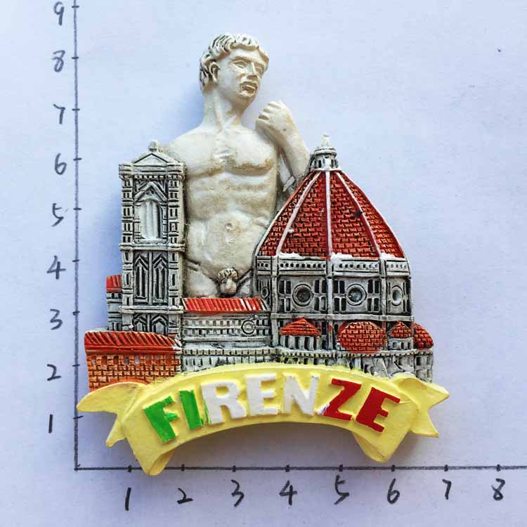 Italia hartsi jääkaappimagneetit matkailu matkamuisto toscana firenze san gimignano siena venezia jääkaappi tarrat kodin sisustus: Firenze-david