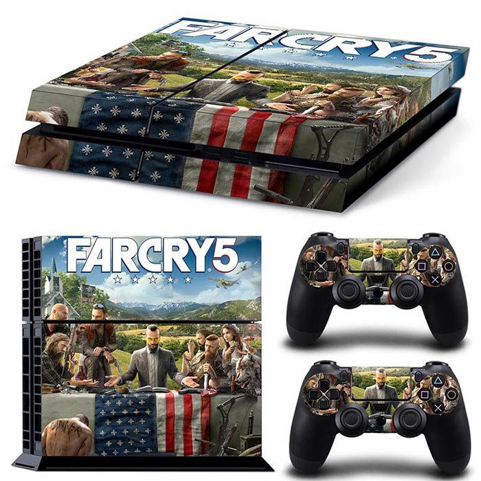 Paladin PS4 máquina de juego pegatina Far Cry 5-estilo de dibujos animados película genial pegatina de la piel