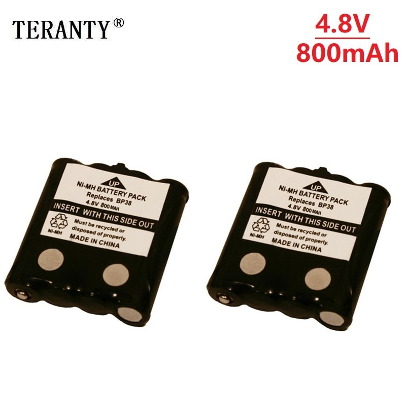 2pcs/lot 4.8V 800MAH NI-MH rechargeable Battery Pack For Uniden BP-38 BP-40 BT-1013 BT-537 GMR FRS 2Way Radio battery