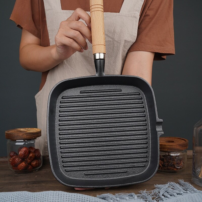 Cast Iron Frying Pan Frying Pan Uncoated Non-stick Pancake Hand Pancake Pancake Pan Pizza Pan