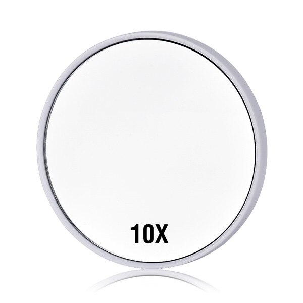 1Pcs 10x Magnifying Makeup Mirror With Two Suction Cups Cosmetics Tools Round Mini Compact Mirror Magnification Style: White