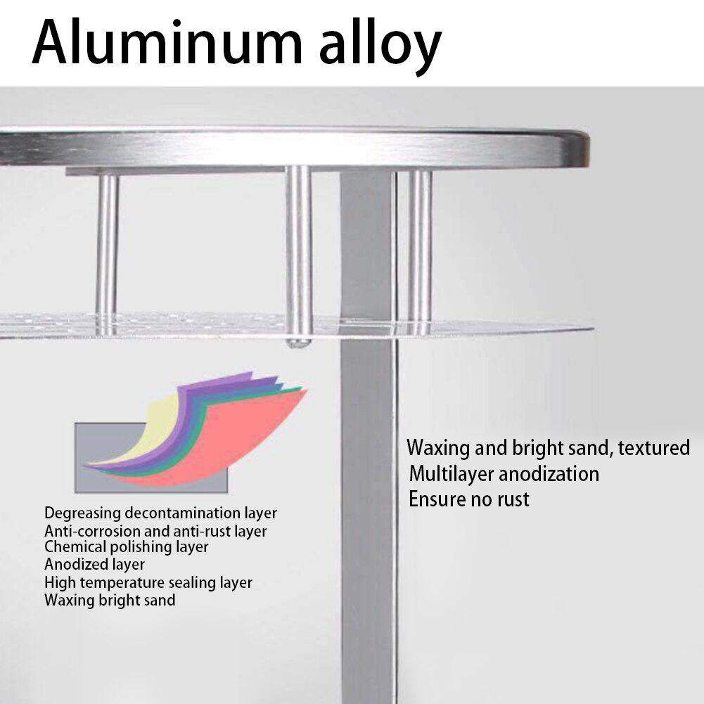 3 lager utrymme aluminium badrumshylla hörnkorg dusch schampo tvål kosmetiska förvaringshyllor badrumsarrangörshållare