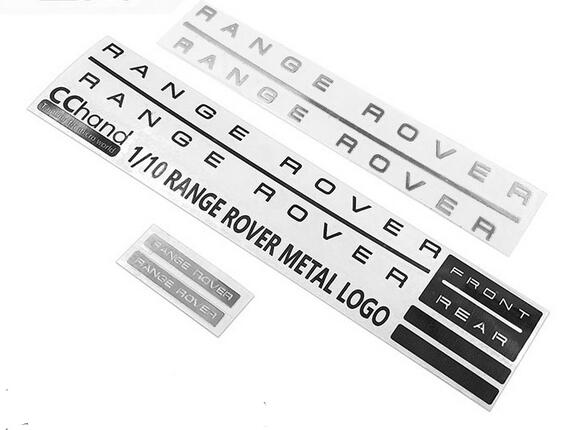 Wielen/grille/spiegel/bumper/voorbumper 1/10 schaal rc speelgoed vrachtwagen rover arrangement 4wd optionele onderdelen: Logo-sticker