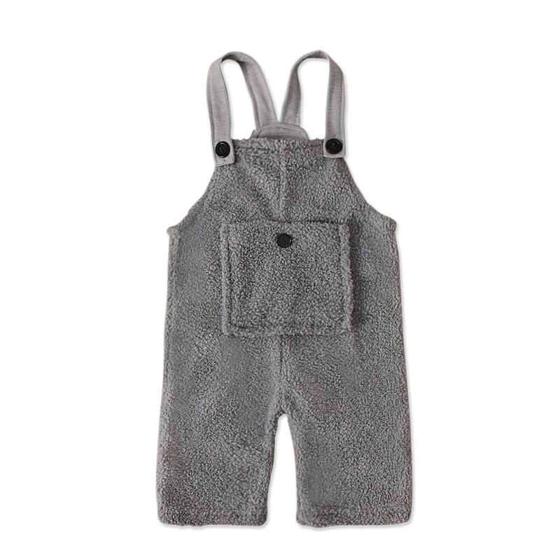 Kid 'S Warme Overalls Baby Meisjes Jarretel Kleding Overalls Voor Kinderen Jongens Broek Riem Peuter Baby Winter Pak Voor Kinderen: gray / 12m