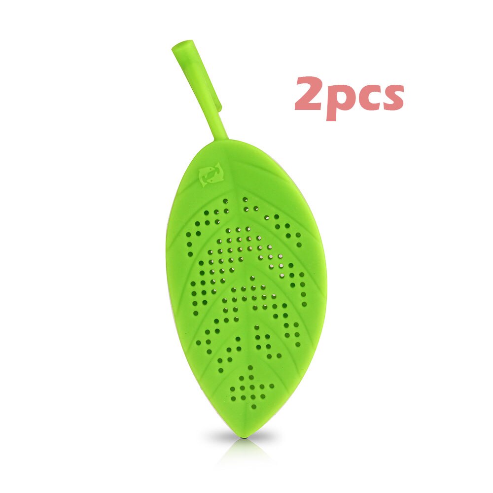 Silicone Tea Infuser Leaves Shaped Funny Herbal Tea Bag Reusable Coffee Filter Diffuser Strainer: 2 pcs