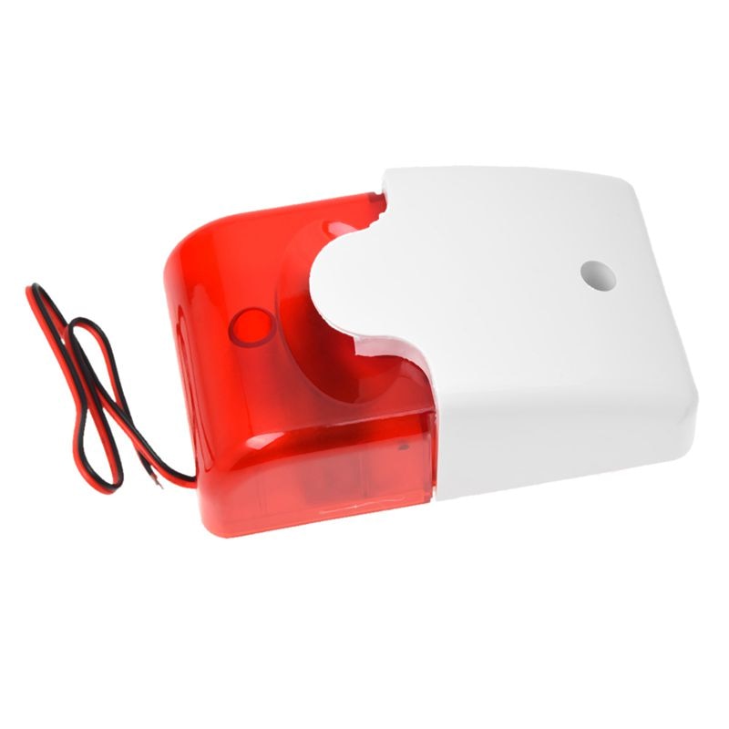 Mini 12 Volt Security Alarm Siren Red Light Replacement