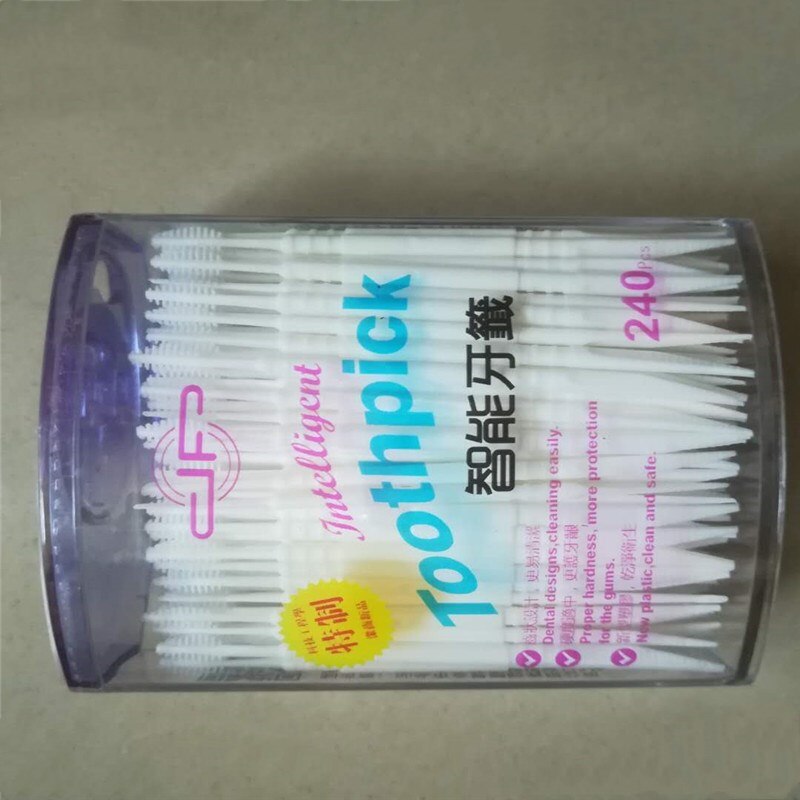 240 stk oval æske dobbelt-ende tandstick superfine tandstikker børste bambus pind tandpleje mundpleje rene tænder madrester værktøj