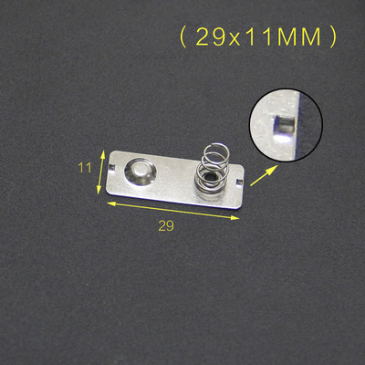 YYT 20 piezas metralla de batería AA 11*13MM/13,5 MM/29MM caja de batería resorte positivo y negativo unipolar 0,3 MM hierro + niquelado: Plata