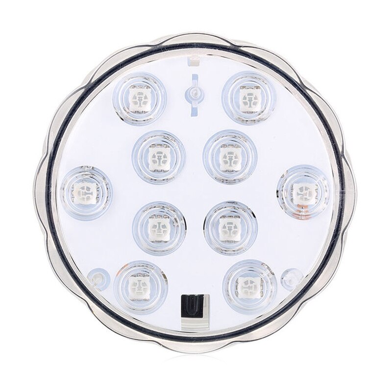 2PCS 10 LED Submersible Light UNDERWATER RGB POOL/BATH/SPA Light+Remote Control