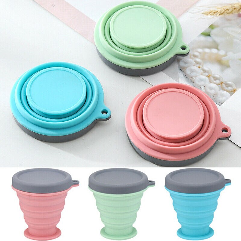 Portable Silicone Telescopic Drinking Collapsible Folding Cup Travel Camping