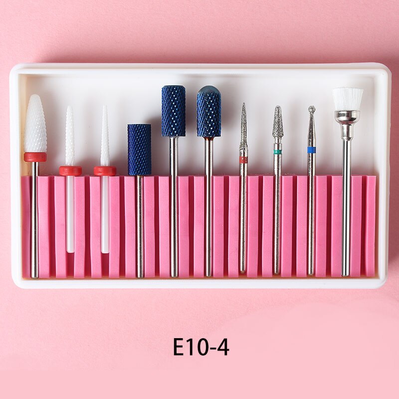 10Pcs/box Cone Tip Ceramic Electric Cuticle Clean Rotary Manicure Sander Tool Grind Head Mill Cutter Pedicure Nail art Drill Bit: 4