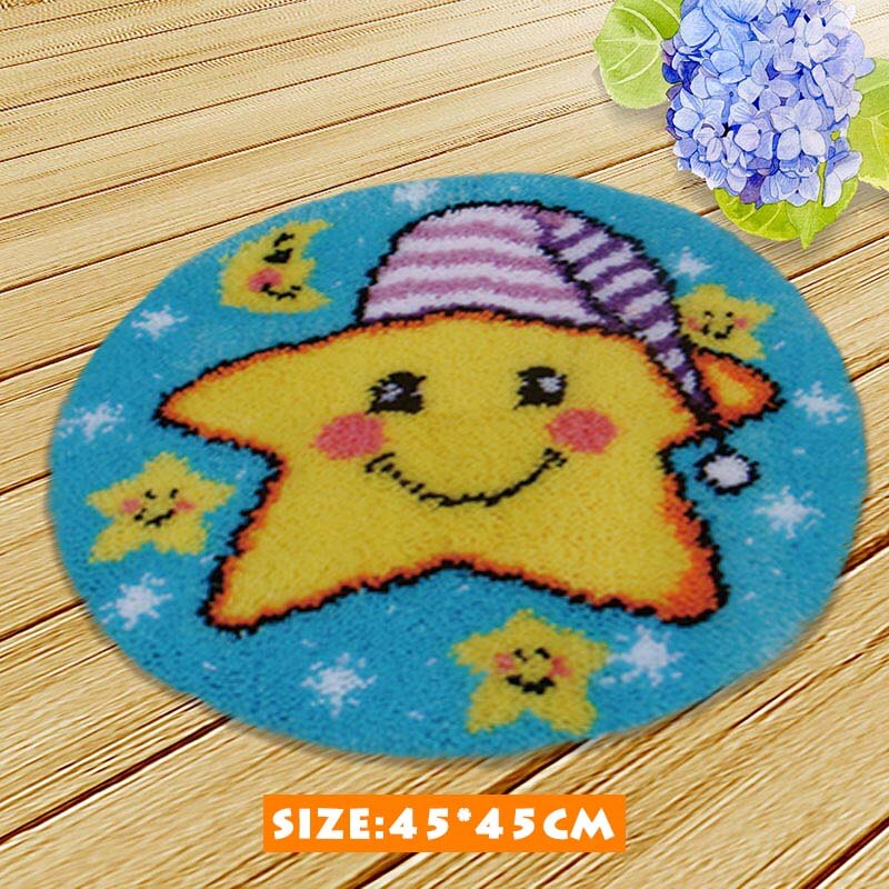Chats mignons kits de point de croix loquet crochet tapis kits broderie escalier tapis tapis point fils tapis broderie fil pour tricoter: AZD024
