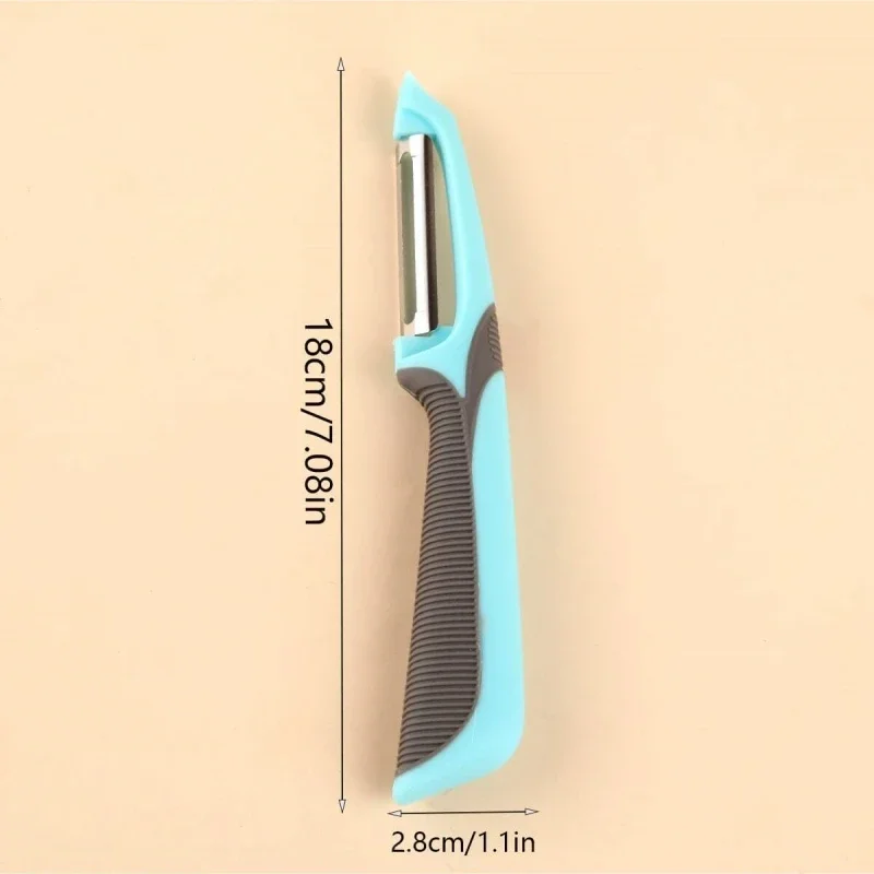 Cuchillo pelador de patatas multifuncional de acero inoxidable para el hogar, herramienta de cocina para pelar verduras y frutas