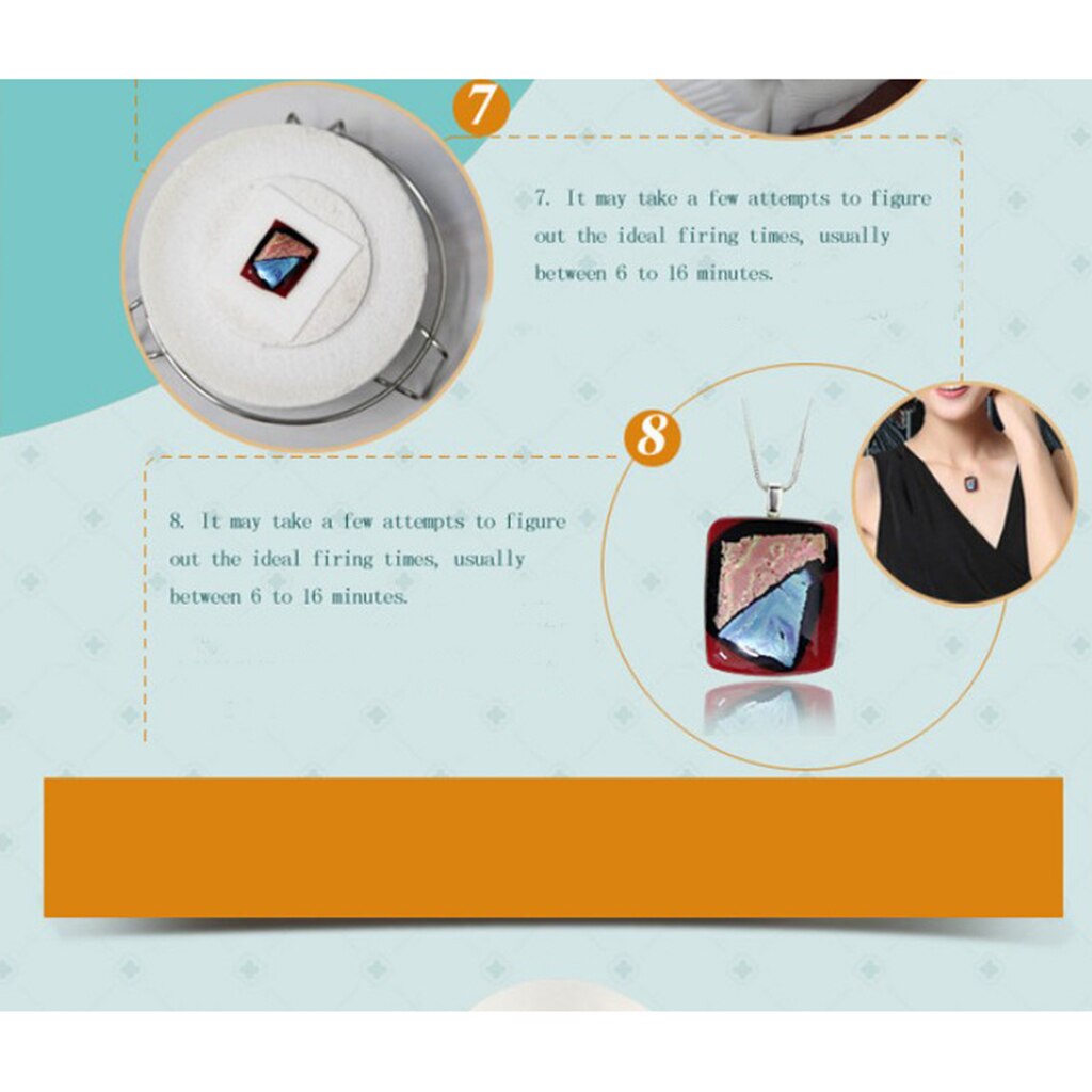 6 Pieces Microwave Oven Kit For Fusing Glass Furnace DIY Fusing Microwave Home Use