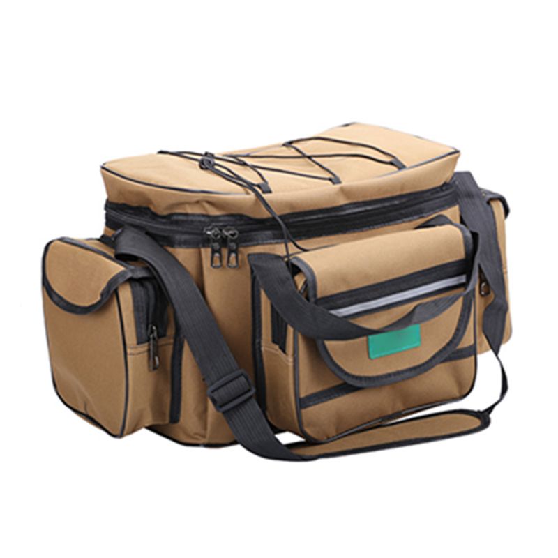 Sac à bandoulière multifonction, sacoche de grande capacité pour équipement de pêche, sac à outils, sac étanche et durable
