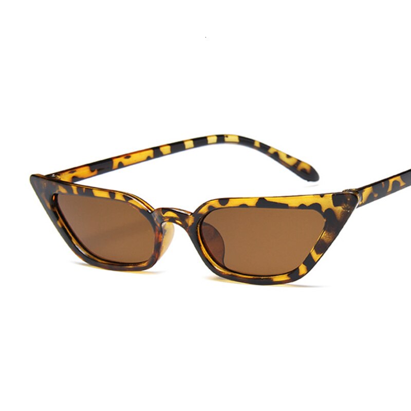 Gafas de sol de de ojo de gato de de lujo de de gafas triangulares estrechas pequeñas gafas de sol Vintage para mujer