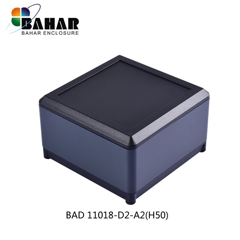 Bahar 100 x 100 x 50mm desktop aluminium etui. elektronisk udstyr instrumentkasse. metal case.diy junction box dårlig 11018-h50