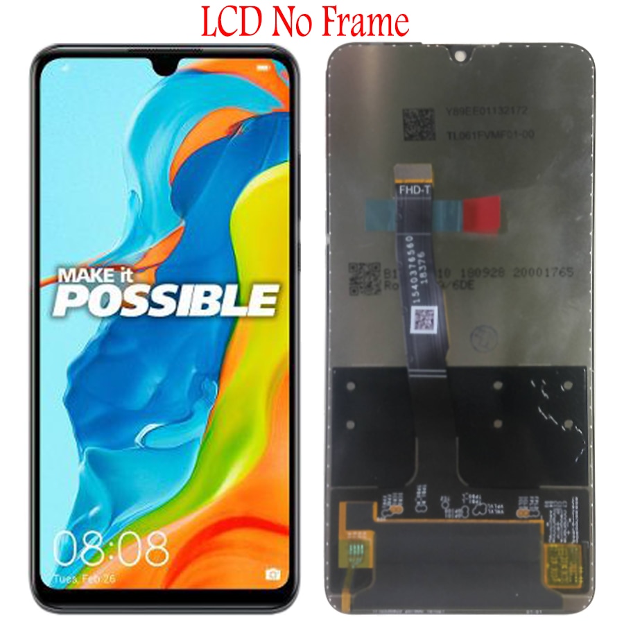 opprinnelig lcd med ramme til huawei  p30 lite lcd -skjerm til huawei  p30 lite skjerm nova 4e mar -lx1 lx2 al01 erstatning